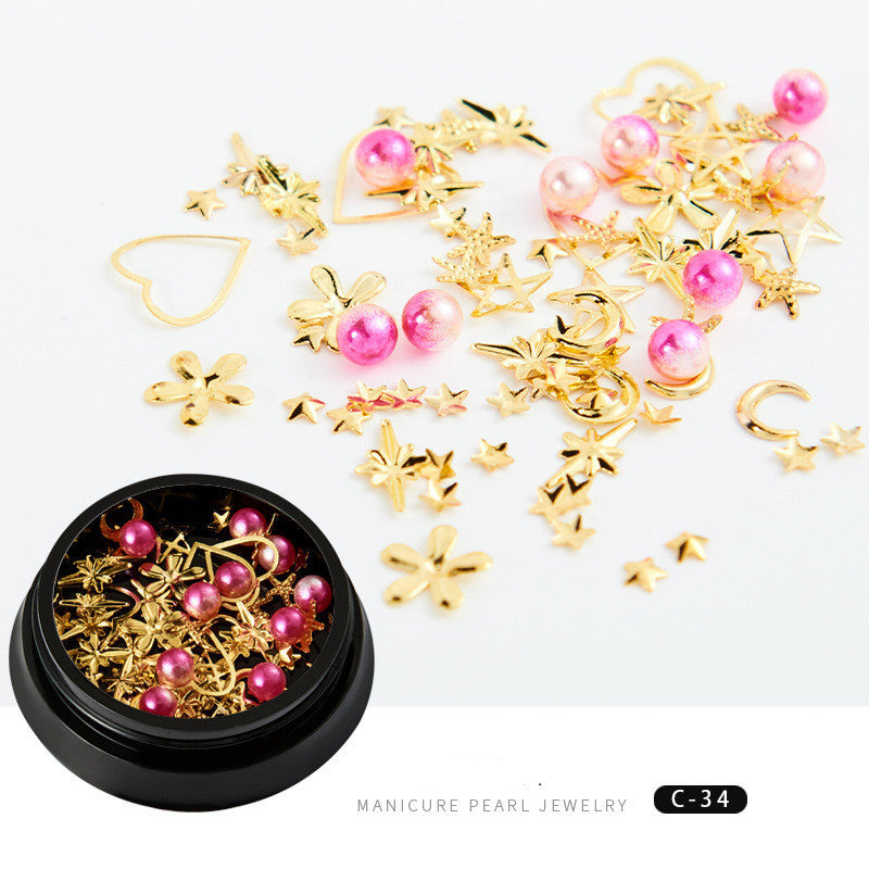 Copper Round Rivets & Sequins – Xingyue Nail Drill Ornaments for DIY Acrylic & Gel Nail Art