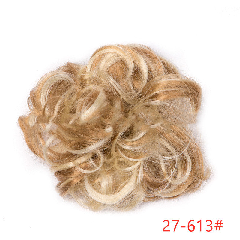 Fluffy Curly Hair Bun with Drawstring – Natural Look Hair Ring & Bun Maker for Women