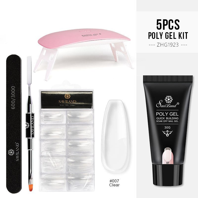 Quick Crystal Nail Extension Gel Set – Easy Builder Gel Kit for DIY & Salon Manicure