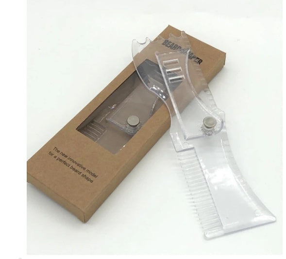 Multifunctional Beard Shaping Comb – Men’s Styling Template with Manual Rotating Edge