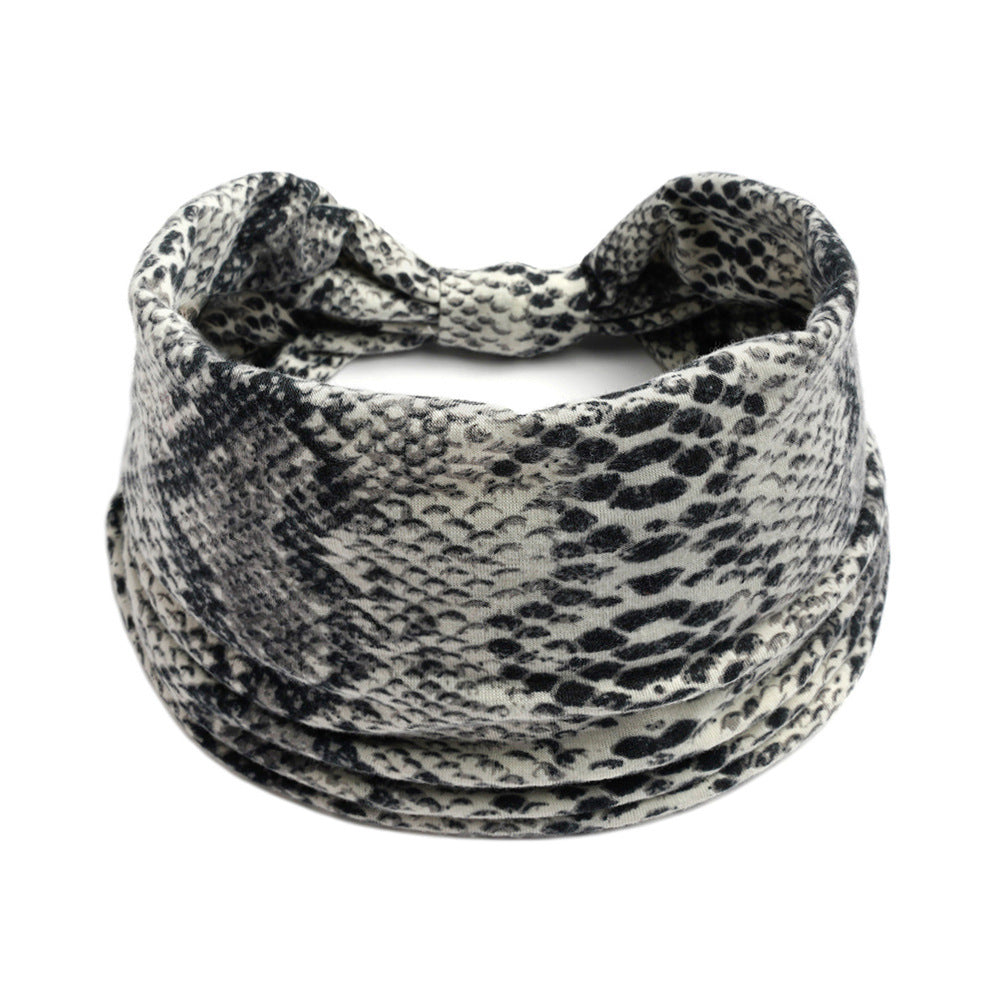 Bohemian Yoga Sports Headband – Cashew Print, Sweat-Absorbent & Non-Slip Elastic Hairband
