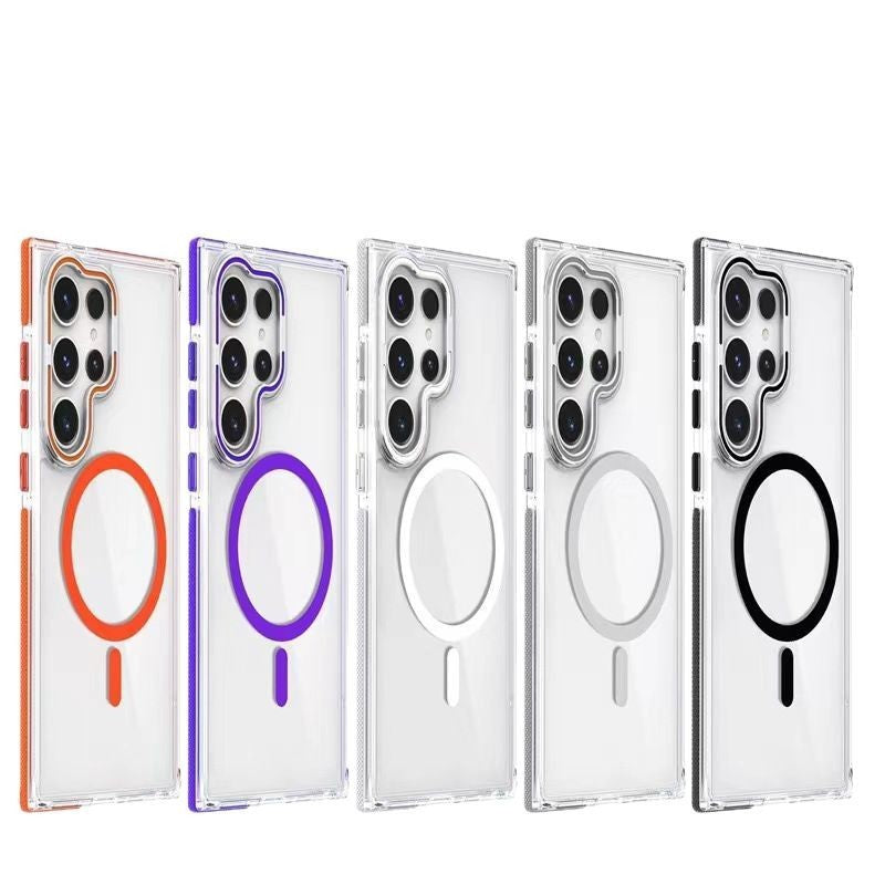 Two-Tone Magnetic Case for Samsung Galaxy S25 Ultra – Colorful Hardware Protective Cover
