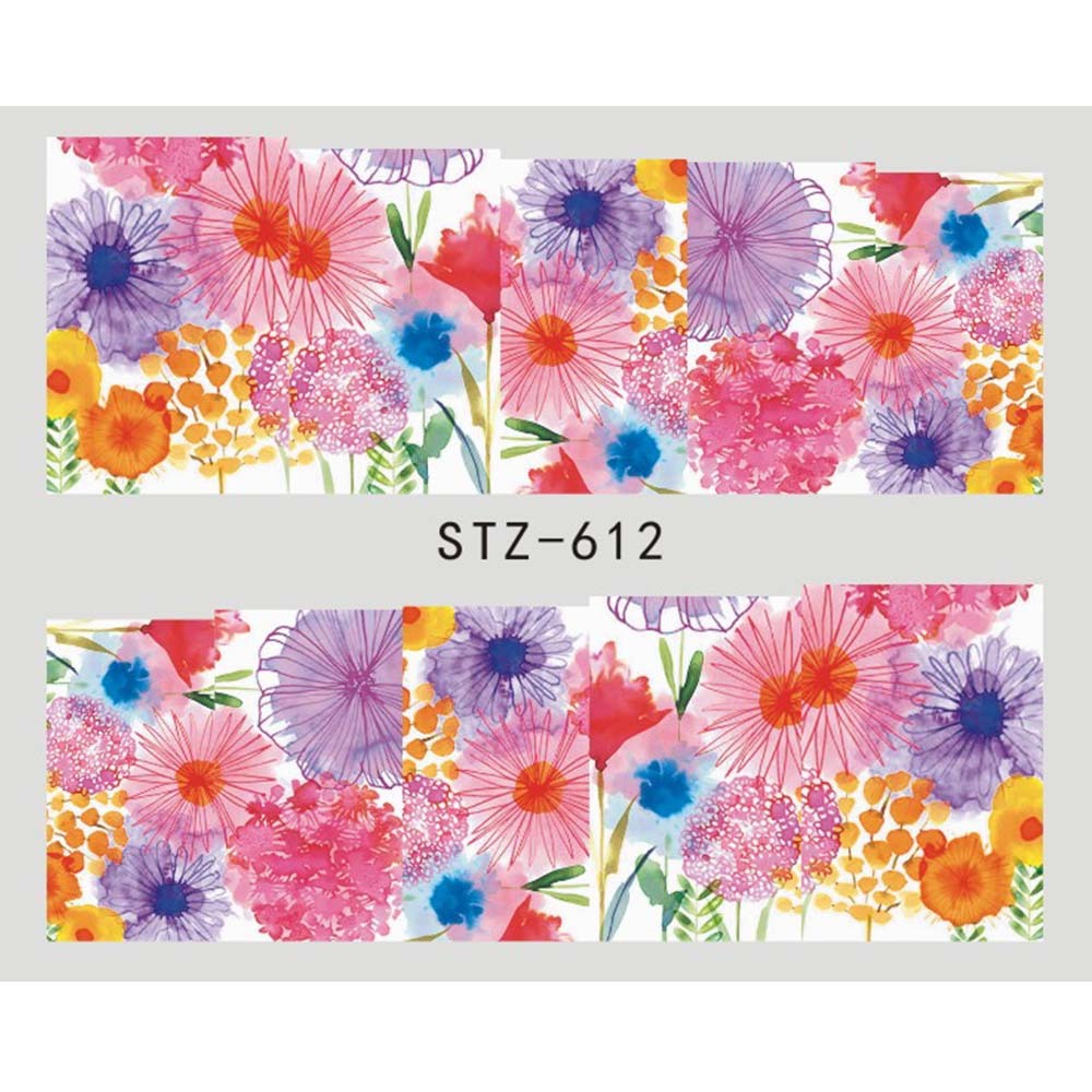 Butterfly & Flower Nail Sticker – 1pc Water Transfer Decal Slider for Nail Art & Manicure Wraps (JISTZ508)