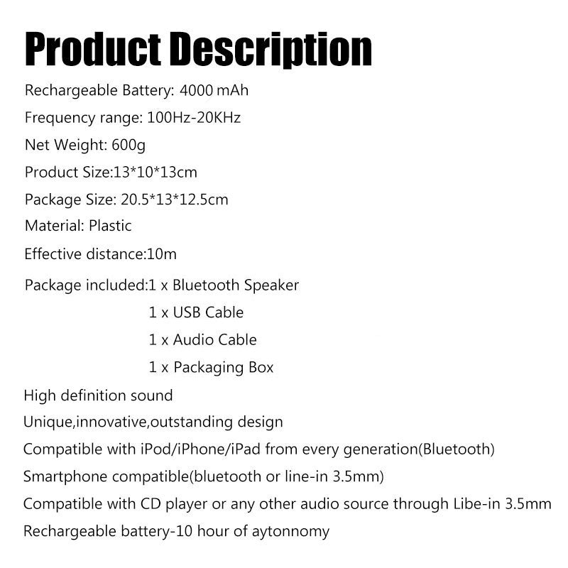 Enceinte Bluetooth sans fil Skull