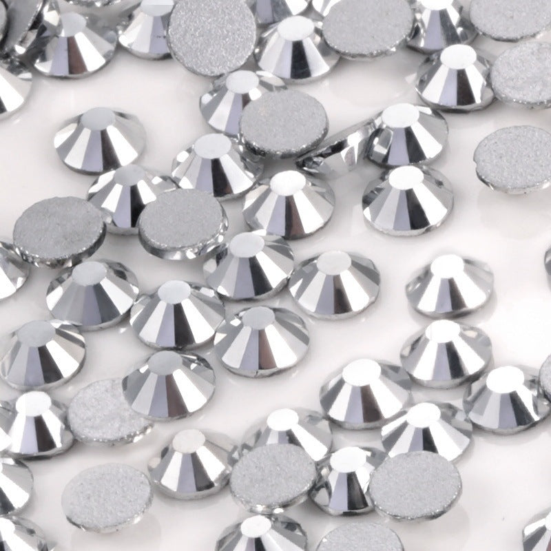 Glass Flat Rhinestones for Nail Drill – Sparkling Crystal Gems for DIY & Salon Nail Art