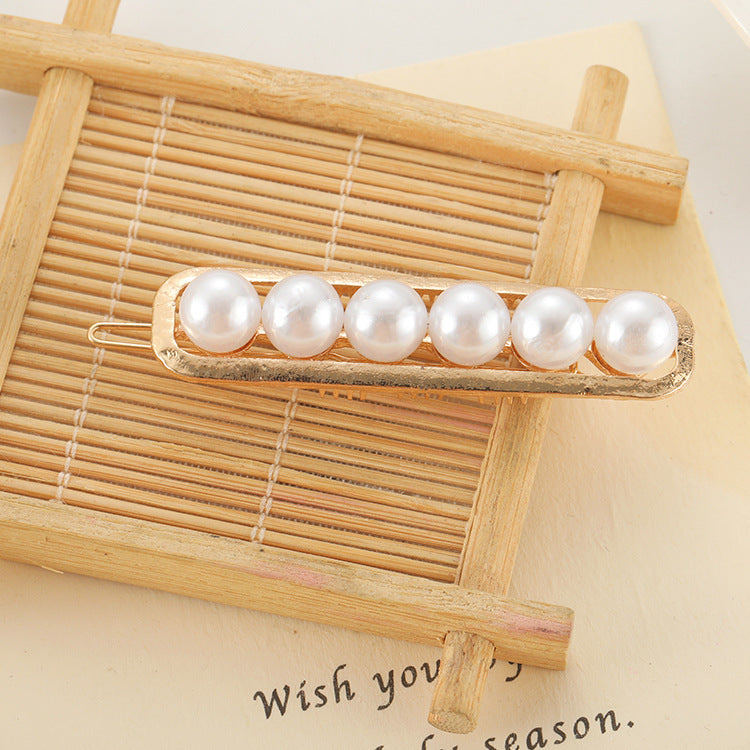 Slip-On Pearl Bow Hair Clip – Elegant Barrette for Women & Girls Hairstyles