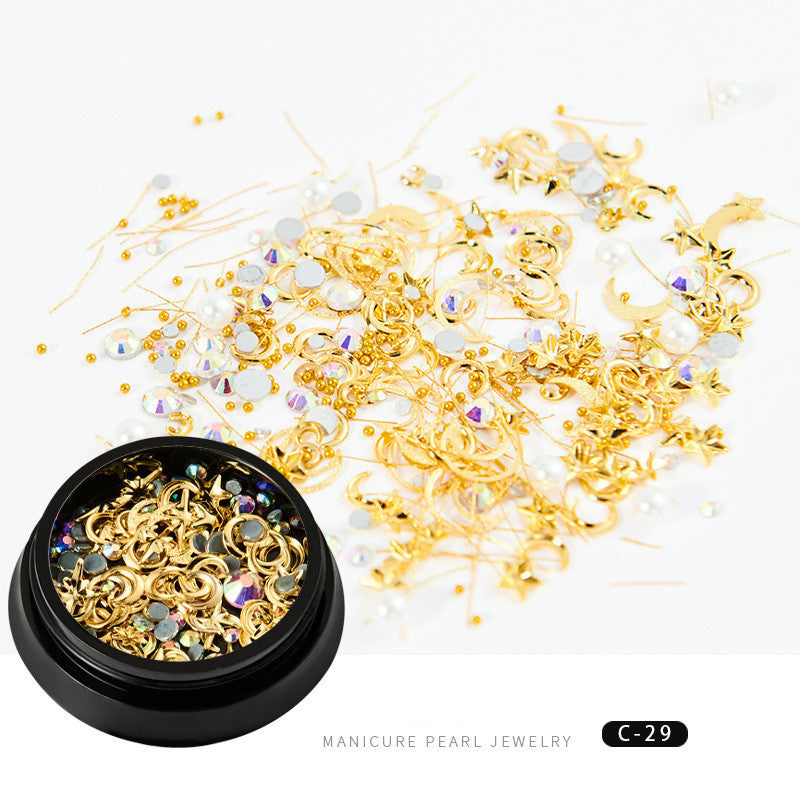 Copper Round Rivets & Sequins – Xingyue Nail Drill Ornaments for DIY Acrylic & Gel Nail Art