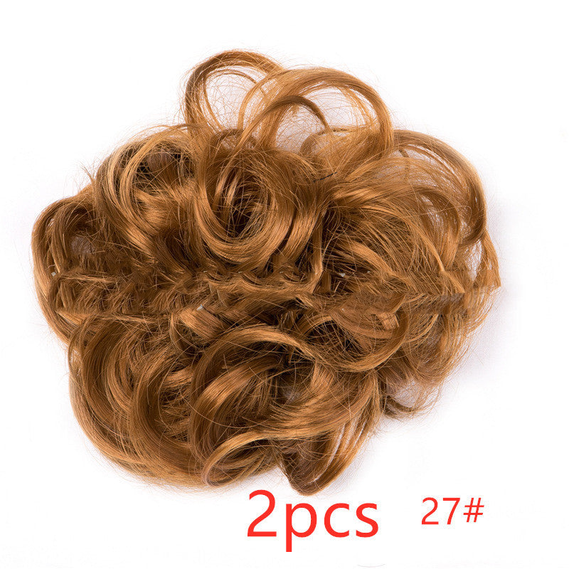 Fluffy Curly Hair Bun with Drawstring – Natural Look Hair Ring & Bun Maker for Women