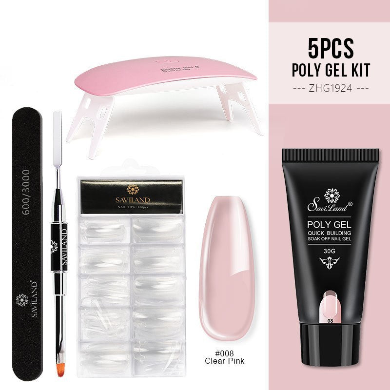 Quick Crystal Nail Extension Gel Set – Easy Builder Gel Kit for DIY & Salon Manicure