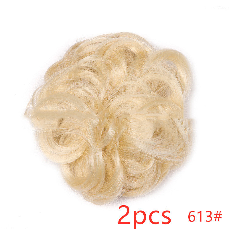 Fluffy Curly Hair Bun with Drawstring – Natural Look Hair Ring & Bun Maker for Women