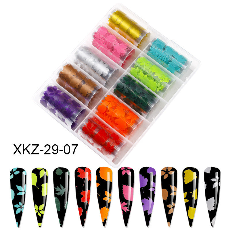 Butterfly & Star Nail Transfer Paper – Laser Foil Stickers for DIY European & American Nail Art