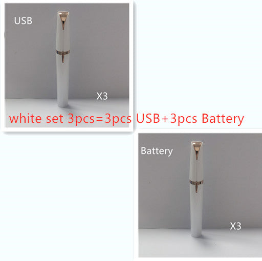 Mini Electric Eyebrow Trimmer – Painless Hair Remover with LED Light for Brows & Face