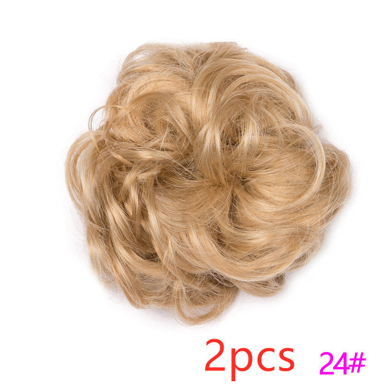Fluffy Curly Hair Bun with Drawstring – Natural Look Hair Ring & Bun Maker for Women