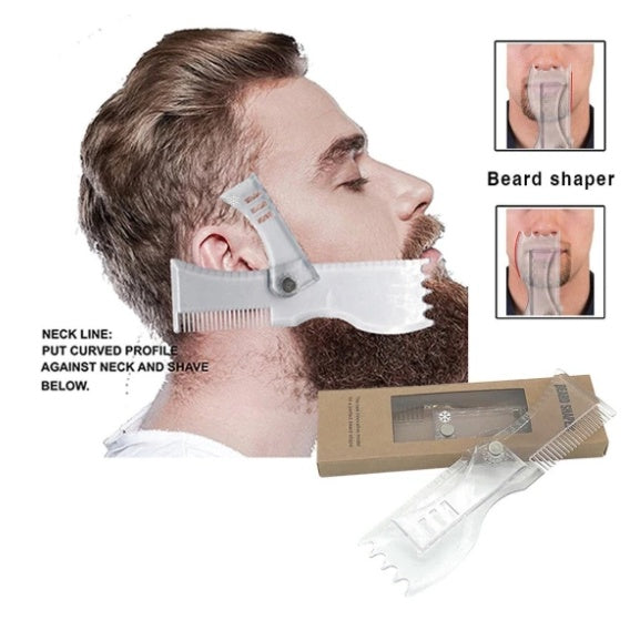 Multifunctional Beard Shaping Comb – Men’s Styling Template with Manual Rotating Edge