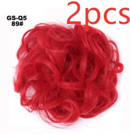 Fluffy Curly Hair Bun with Drawstring – Natural Look Hair Ring & Bun Maker for Women