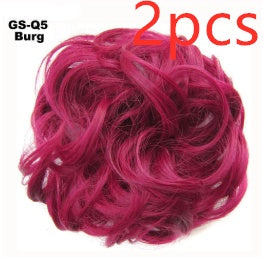 Fluffy Curly Hair Bun with Drawstring – Natural Look Hair Ring & Bun Maker for Women