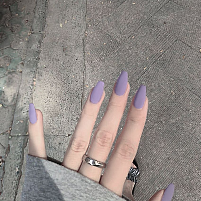 Nail Art Scrub Ballet Fake Nails – Matte Textured Press-On Tips for DIY & Salon Manicure
