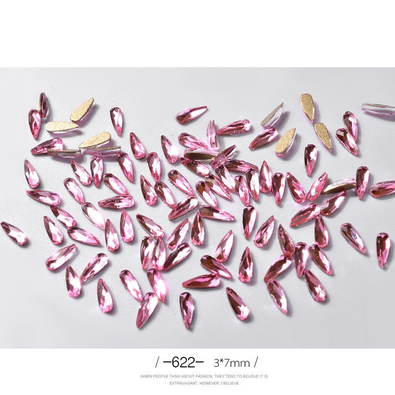 10 Pcs 3D Water Drop Rhinestones – Glitter Nail Art Decorations for DIY & Professional Manicure