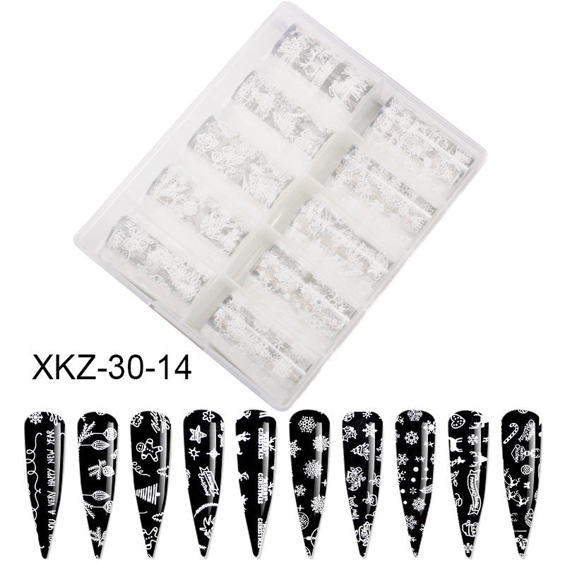Butterfly & Star Nail Transfer Paper – Laser Foil Stickers for DIY European & American Nail Art