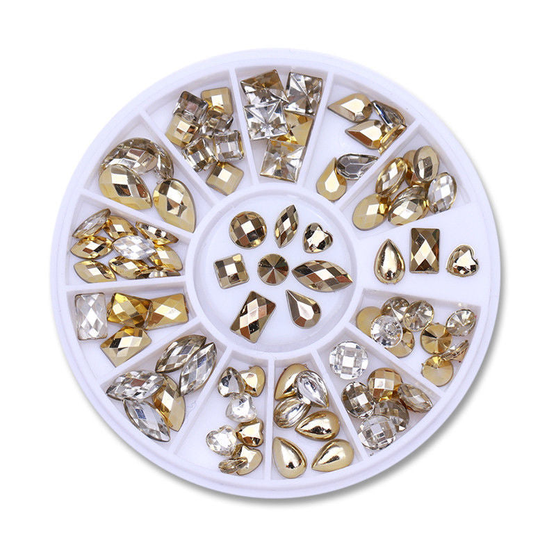 Symphony AB Rhinestones for Nail Art – Sparkling Crystal Decorations for DIY & Salon Manicure