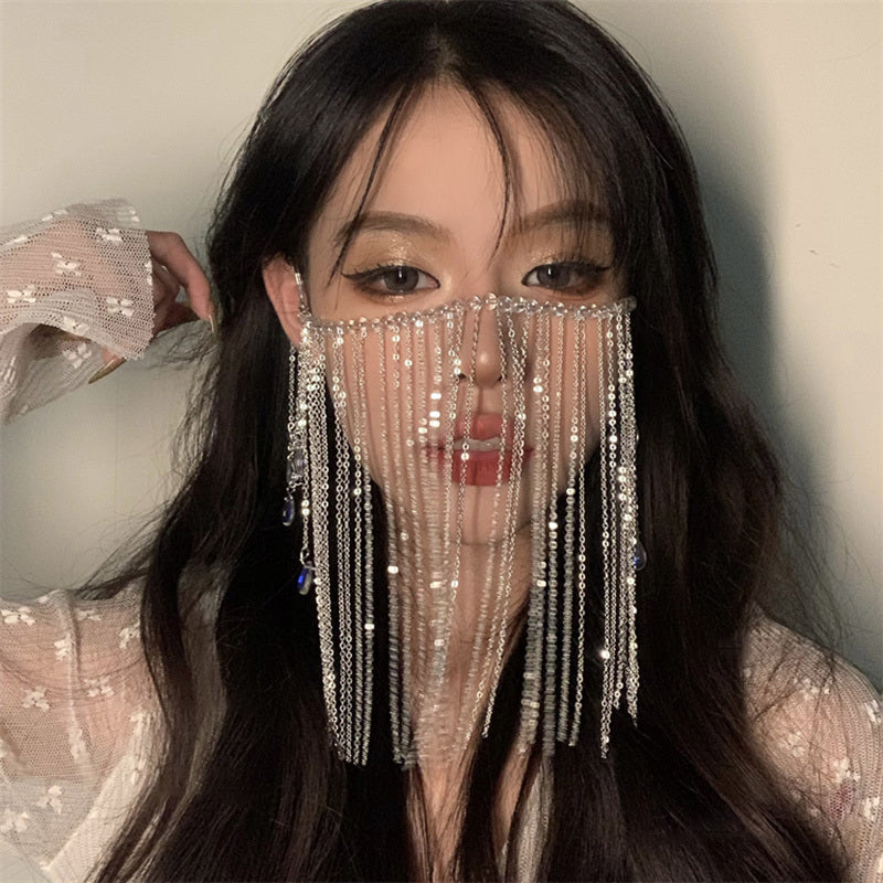 Water Drop Gem Hair Jewelry – Sparkling Hair Accessory & Mask Jewelry for Photoshoots & Events