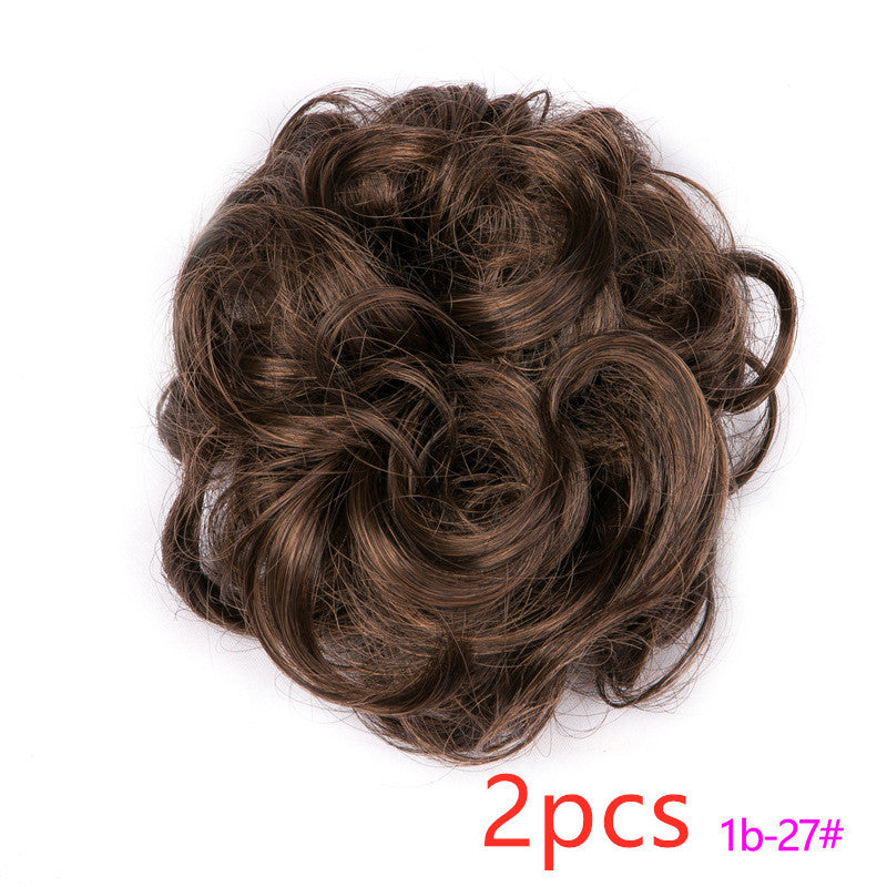 Fluffy Curly Hair Bun with Drawstring – Natural Look Hair Ring & Bun Maker for Women