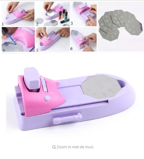 DIY Portable Nail Art Printer – Stamping Tool & Polish Decoration Machine Nail Stamper Set for Creative Nail Design