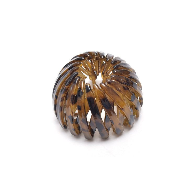 Bird’s Nest Rhinestone Hairpin – Colorful Ponytail Ball Clip & Elegant Hair Accessory