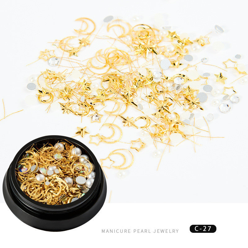 Copper Round Rivets & Sequins – Xingyue Nail Drill Ornaments for DIY Acrylic & Gel Nail Art