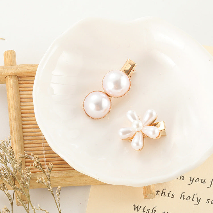Slip-On Pearl Bow Hair Clip – Elegant Barrette for Women & Girls Hairstyles