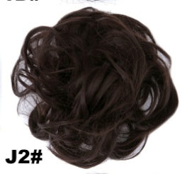 Fluffy Curly Hair Bun with Drawstring – Natural Look Hair Ring & Bun Maker for Women