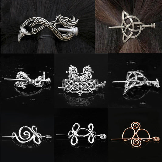 Retro Metal Rod Sliding Hairpin – Elegant Women’s Hair Jewelry & Stylish Hair Accessories