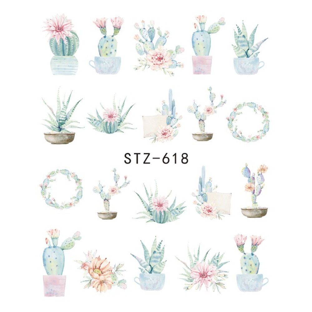 Butterfly & Flower Nail Sticker – 1pc Water Transfer Decal Slider for Nail Art & Manicure Wraps (JISTZ508)