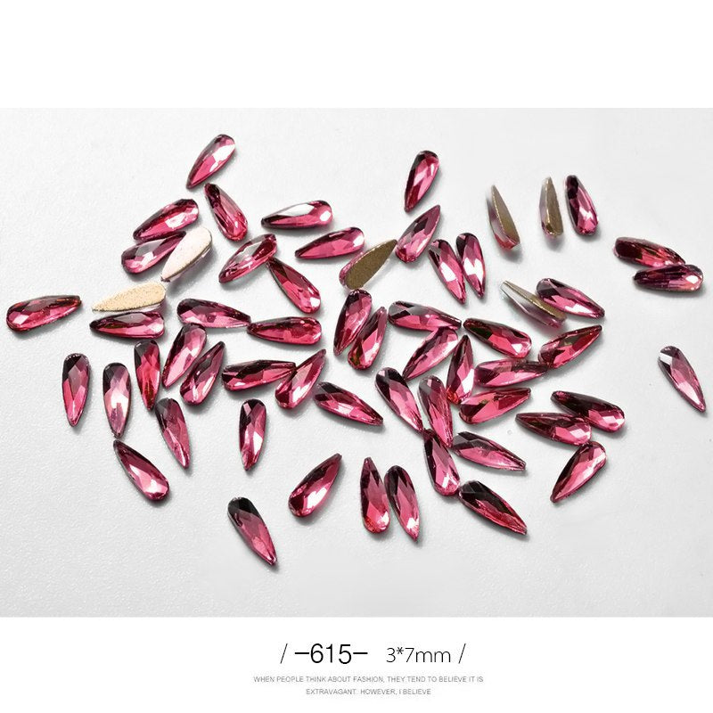 10 Pcs 3D Water Drop Rhinestones – Glitter Nail Art Decorations for DIY & Professional Manicure