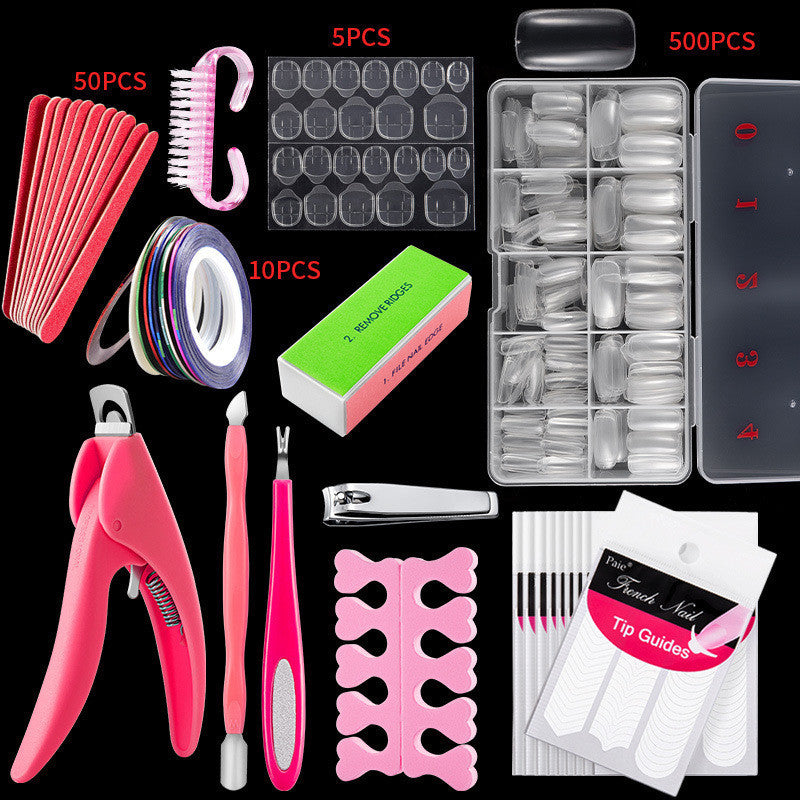 500 Pcs French Fake Nails – Full Cover Acrylic Nail Tips for DIY Manicure & Nail Art