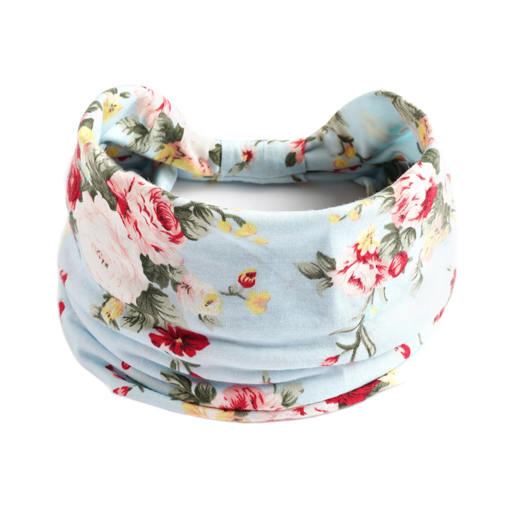 Bohemian Yoga Sports Headband – Cashew Print, Sweat-Absorbent & Non-Slip Elastic Hairband