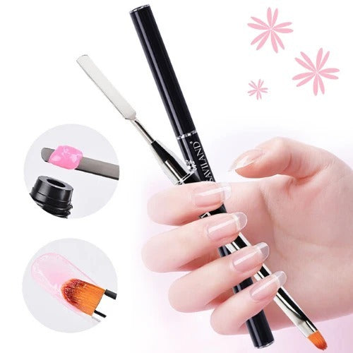 Quick Crystal Nail Extension Gel Set – Easy Builder Gel Kit for DIY & Salon Manicure