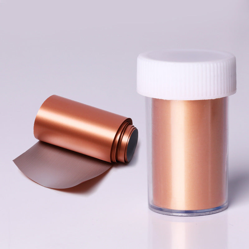 Rose Gold Star Nail Transfer Foil – Shiny Paper Stickers for DIY & Salon Nail Art