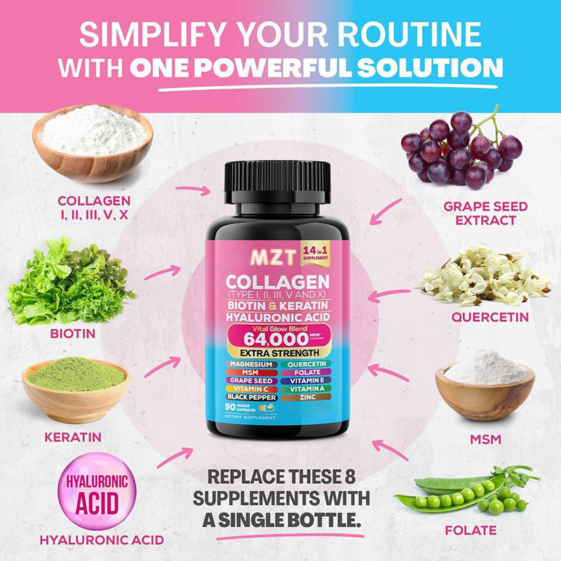 Collagen Capsules – Beauty Supplement for Skin, Hair, Nail & Joint Support