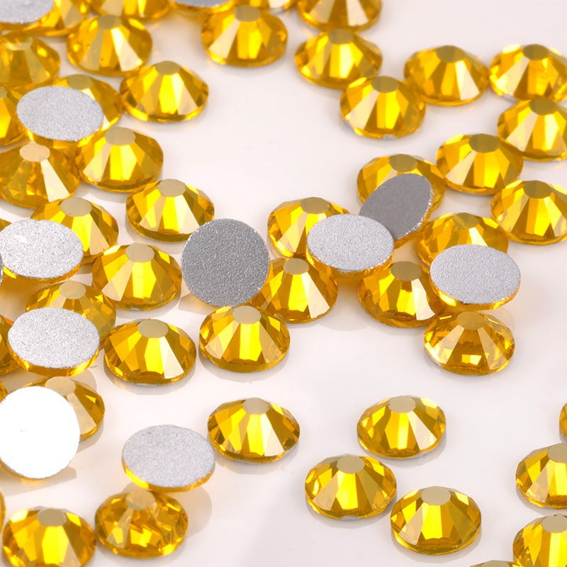 Glass Flat Rhinestones for Nail Drill – Sparkling Crystal Gems for DIY & Salon Nail Art