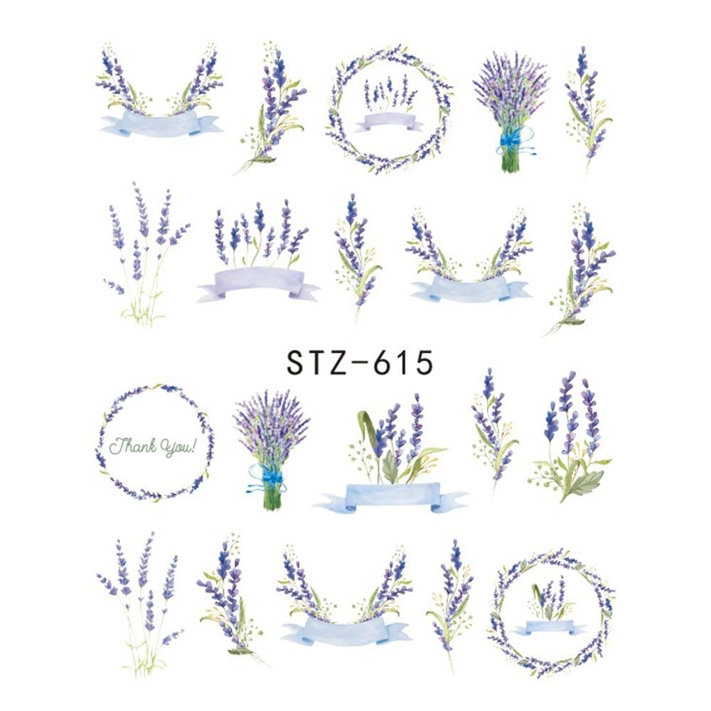 Butterfly & Flower Nail Sticker – 1pc Water Transfer Decal Slider for Nail Art & Manicure Wraps (JISTZ508)