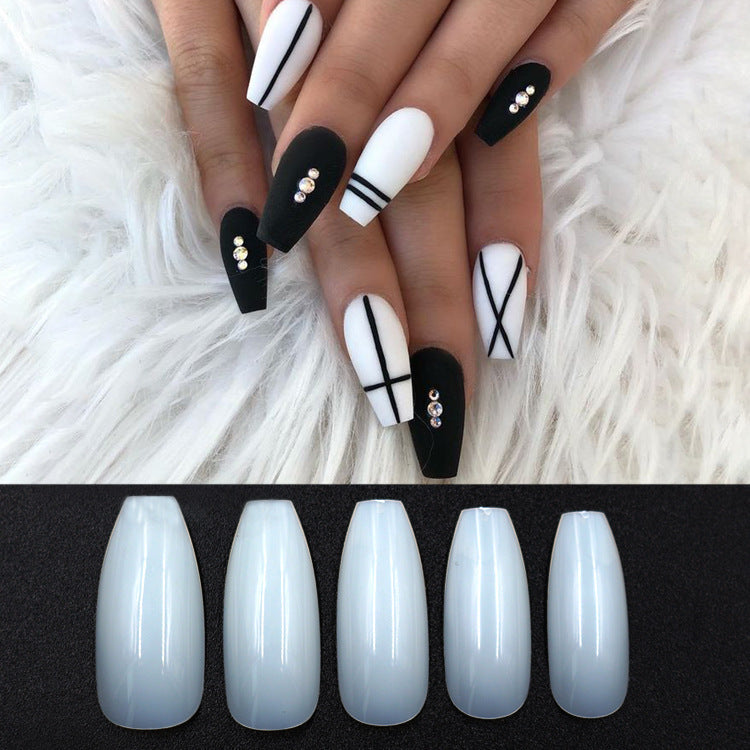 500 Pcs Transparent Natural Fake Nails – Full Cover Acrylic Nail Tips for DIY Manicure & Nail Art