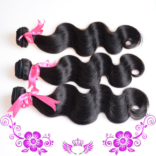 Peruvian Virgin Hair Body Wave – 100% Real Human Hair Weave Bundles, Natural Black Extensions