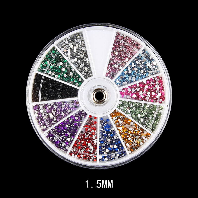 12 Colors Diamond Rhinestone Fake Nails – Sparkling Press-On Tips for DIY & Salon Manicure
