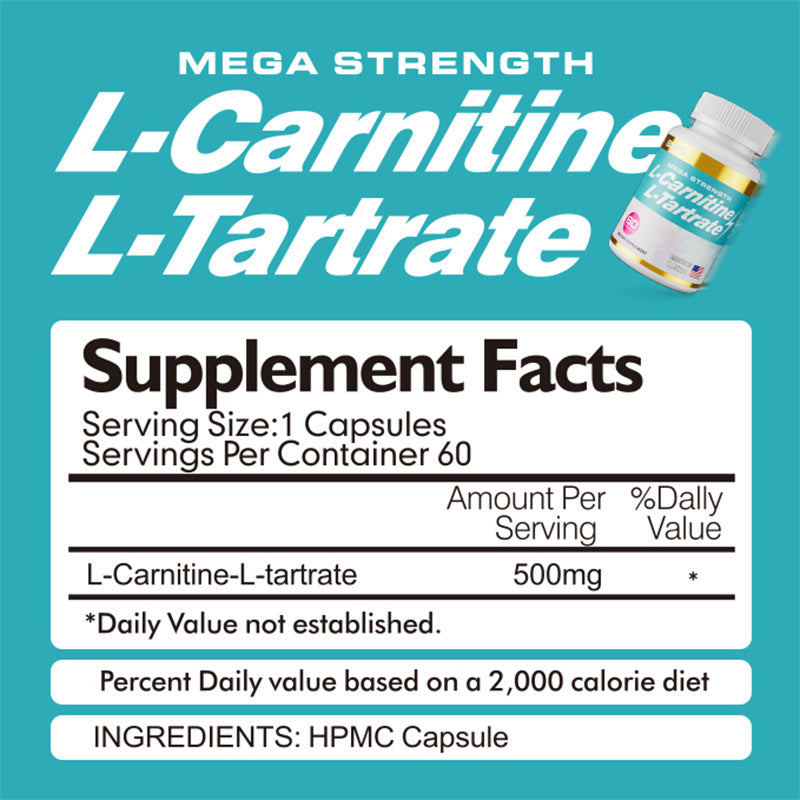 L-Carnitine L-Tartrate Capsules – Energy, Metabolism & Workout Recovery Support