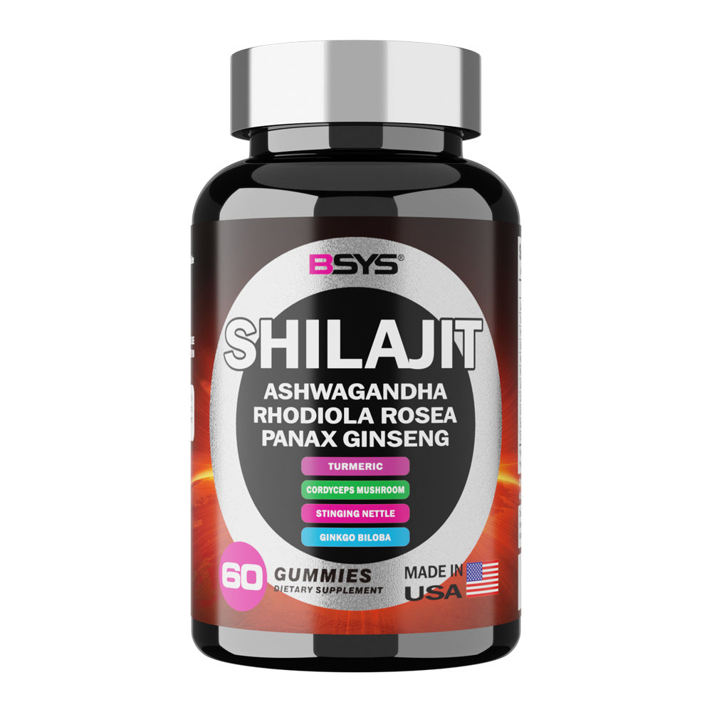 BSYS 8-in-1 Shilajit Gummies – 60 Count Energy, Vitality & Wellness Supplement