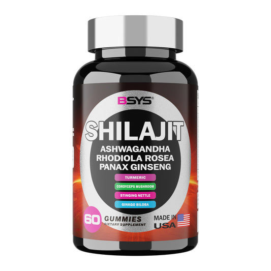 BSYS 8-in-1 Shilajit Gummies – 60 Count Energy, Vitality & Wellness Supplement