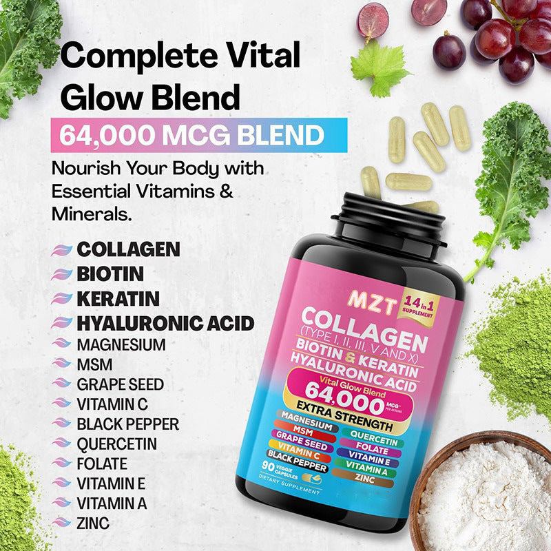 Collagen Capsules – Beauty Supplement for Skin, Hair, Nail & Joint Support