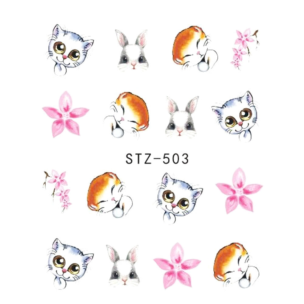 Butterfly & Flower Nail Sticker – 1pc Water Transfer Decal Slider for Nail Art & Manicure Wraps (JISTZ508)