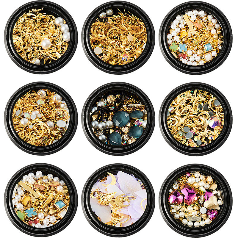 Copper Round Rivets & Sequins – Xingyue Nail Drill Ornaments for DIY Acrylic & Gel Nail Art